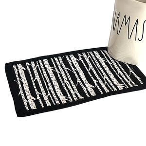 Mug Rug Coaster | Black & White - The Crafty Artisans
