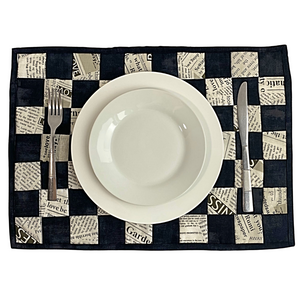 Placemats | Black & White Checkerboard - The Crafty Artisans