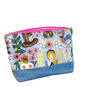 Alice in Wonderland & Pink Zipper Bag - The Crafty Artisans