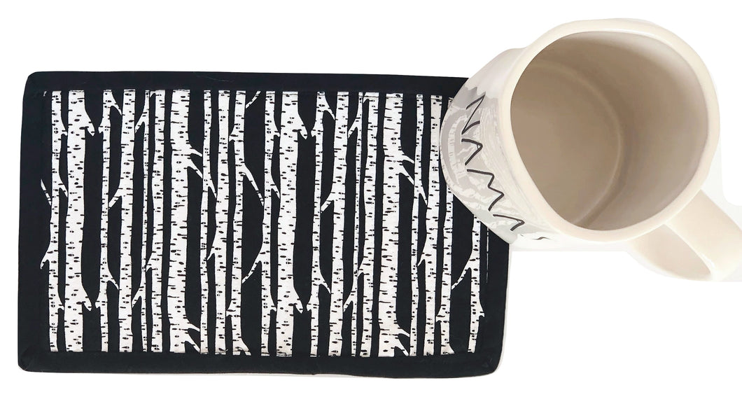 Mug Rug Coaster | Black & White - The Crafty Artisans