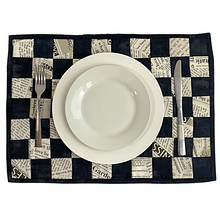 Load image into Gallery viewer, Placemats | Black &amp; White Checkerboard - The Crafty Artisans