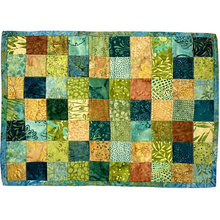 Load image into Gallery viewer, Placemats | Blue &amp; Green Checkerboard - The Crafty Artisans